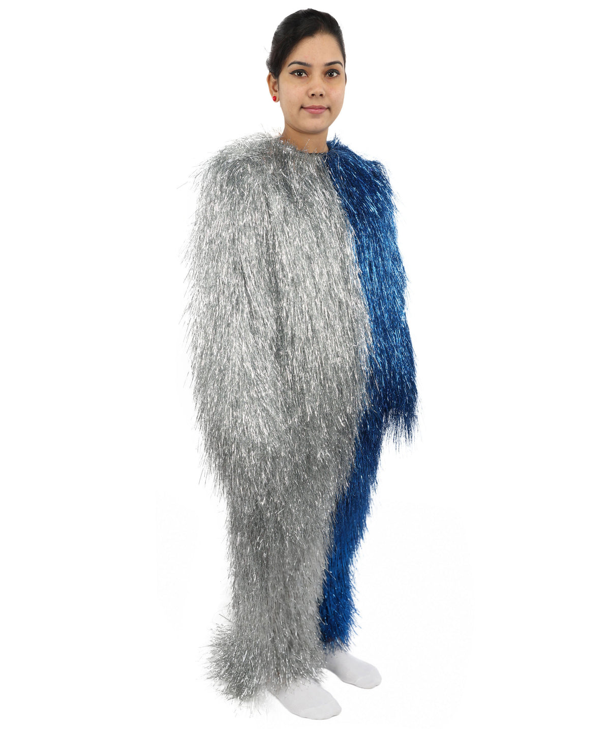 HPO Teen Extreme Hairy Two Part Costume Bundle & Mask Set - Full-Body Hair Suit Extra-Long Costume Wig for Halloween, Cosplay & Parties - Multiple Color Options