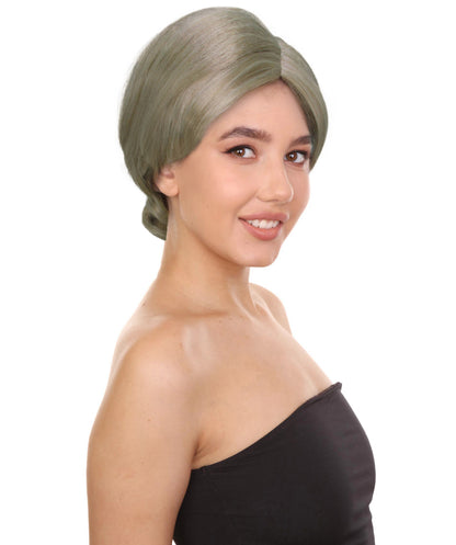 HPO Women's Custom Blonde Bun Wig | Perfect for Halloween | Capless Cap Design | Synthetic Fiber