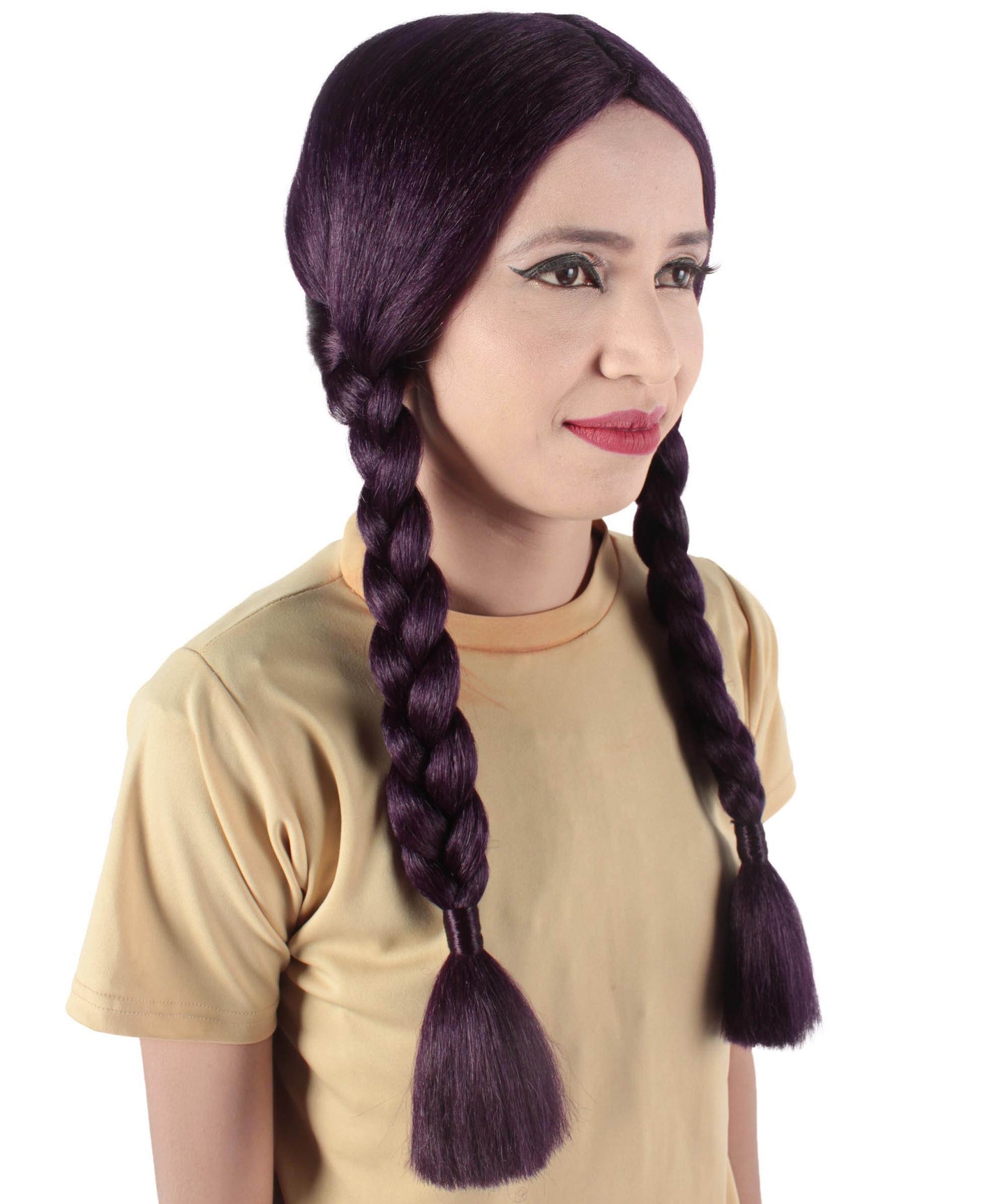 HPO Women's  Braided Gothic Wig | Multiple Color Collections TV Movie Wigs | Premium Breathable Capless Cap