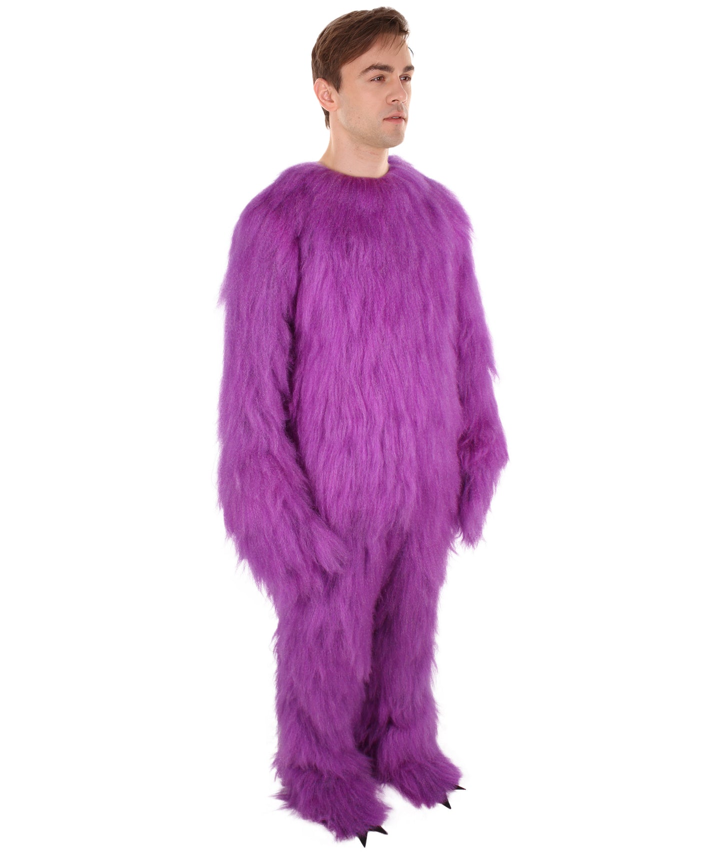 HPO Unisex Purple Monster Costume, Perfect for Halloween,Flame-retardant Synthetic Fabric