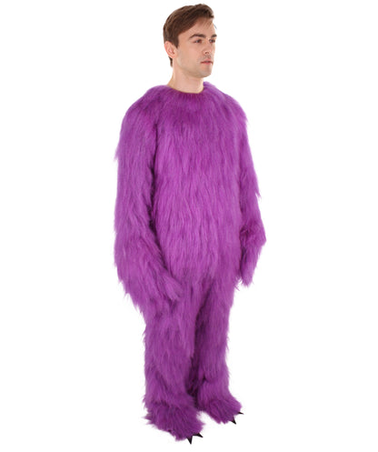 HPO Unisex Purple Monster Costume, Perfect for Halloween,Flame-retardant Synthetic Fabric