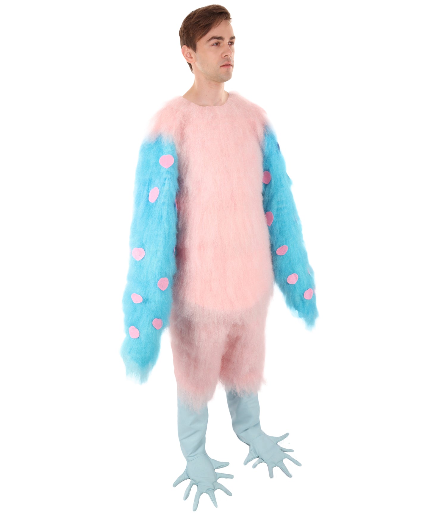 HPO Uuisex Full-Body Plush Pink Flamingo Bird Costume Set with Oversized Mask & Full Suit| Perfect for Halloween| Flame-retardant Synthetic Fabric