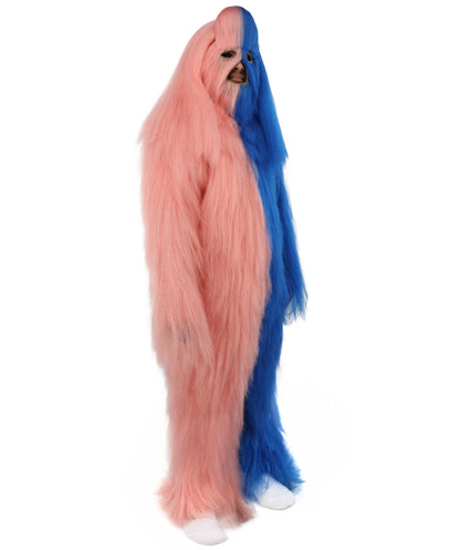 HPO  Extreme Hairy Person Two Part Costume, Mask and Bundle Set - Full-Body Hair Suit Extra-Long Costume Wig for Halloween, Cosplay & Parties - Multiple Color Options