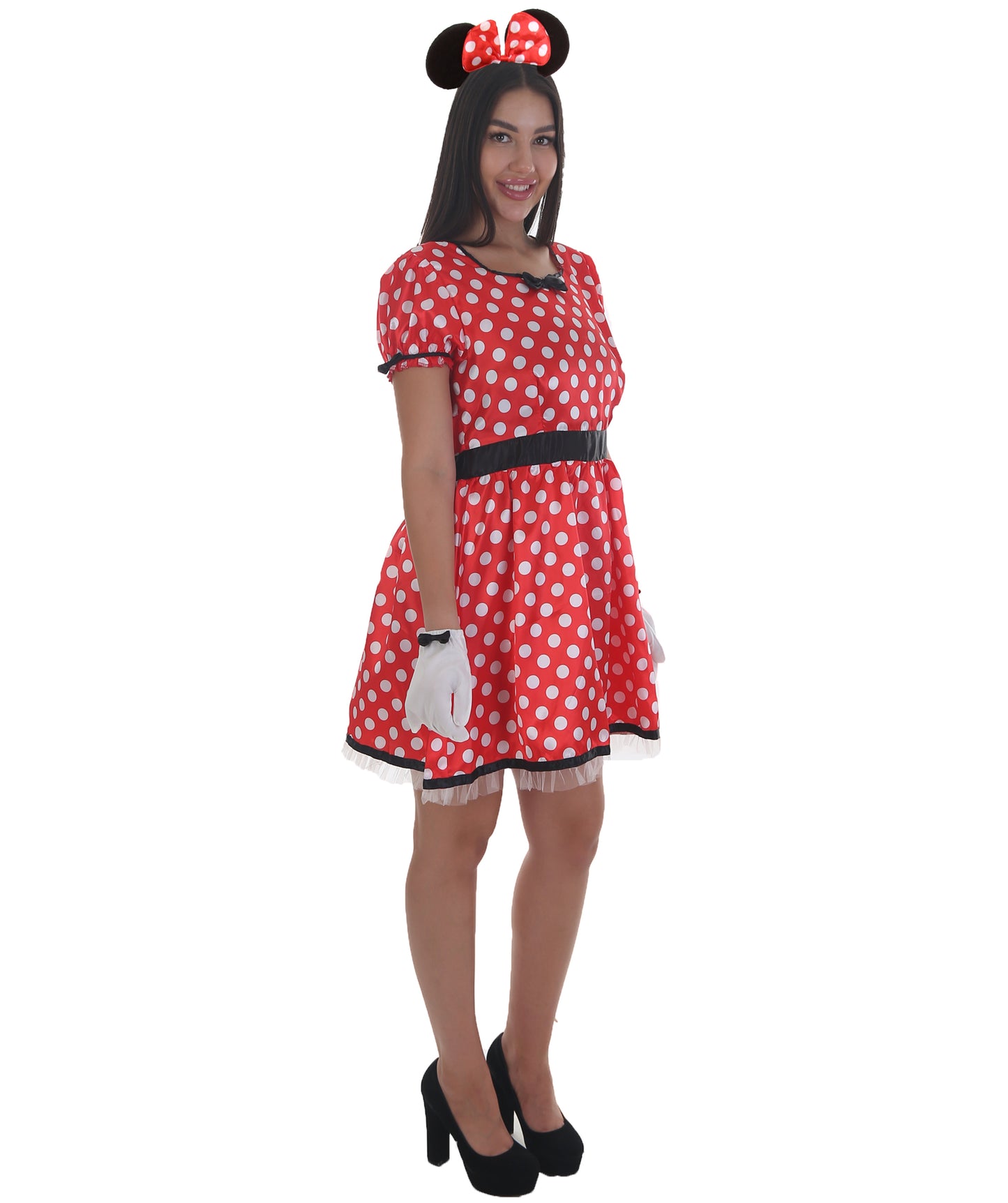 Women's Sassy Miss Mouse Costume | Red Halloween Costume
