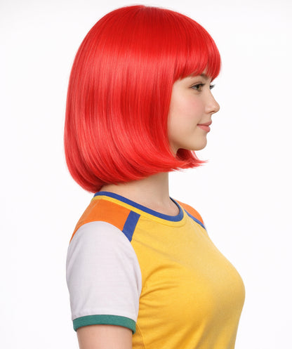 Women Patriotic Morocco Flag Bob Wig | Premium Breathable Capless Cap