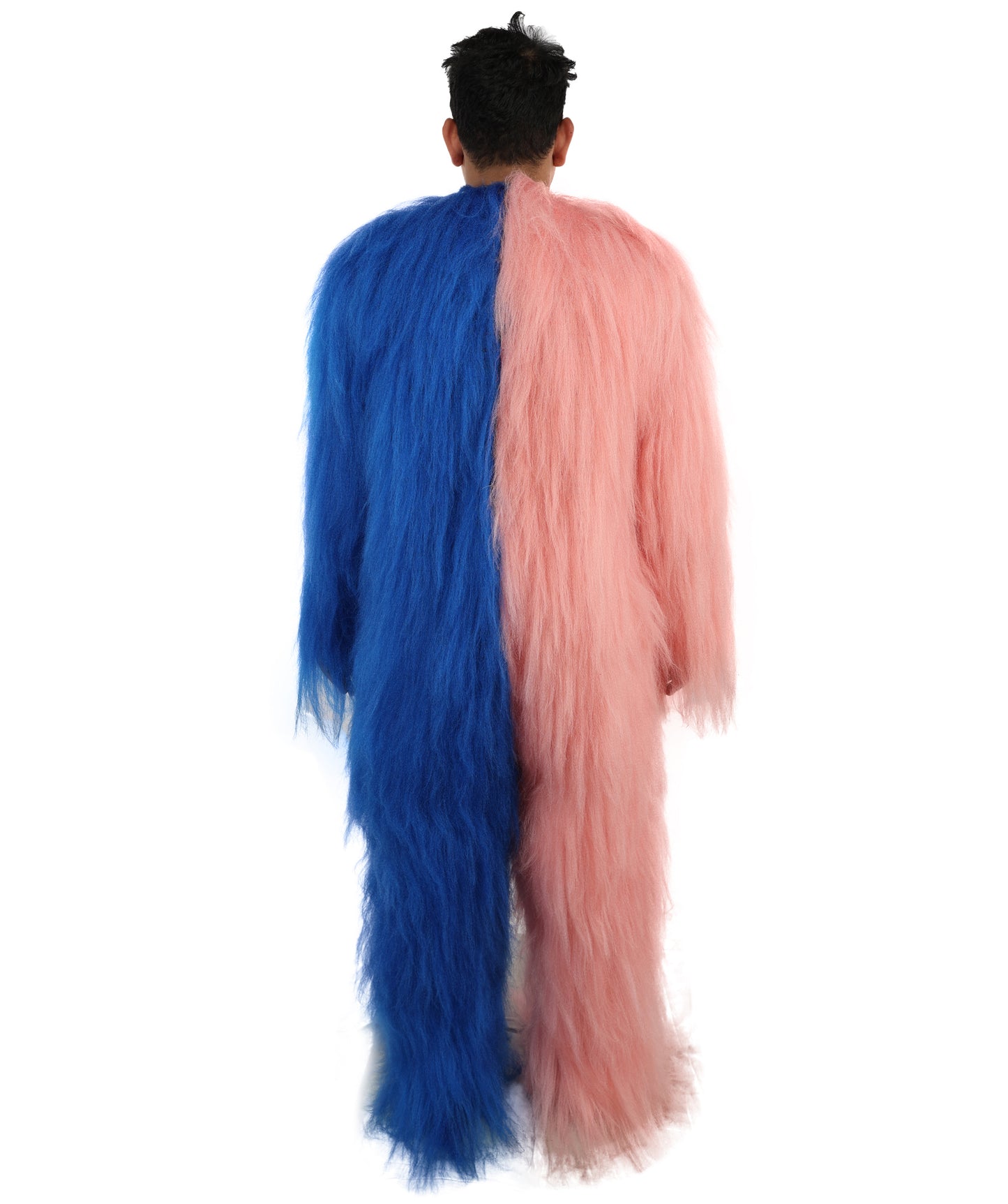 HPO  Extreme Hairy Person Two Part Costume, Mask and Bundle Set - Full-Body Hair Suit Extra-Long Costume Wig for Halloween, Cosplay & Parties - Multiple Color Options