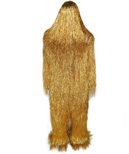 HPO UnisexTinsel Hairy Costume, Bundle & Mask Set | Full-Body Suit & Matching Mask | Long Hair Funny Costume for Halloween, Performers, Cosplay & Mascots | Multicolor Options