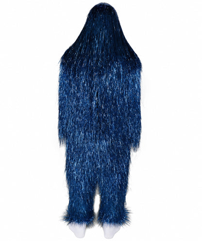 HPO UnisexTinsel Hairy Costume, Bundle & Mask Set | Full-Body Suit & Matching Mask | Long Hair Funny Costume for Halloween, Performers, Cosplay & Mascots | Multicolor Options
