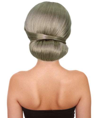 HPO Women's Custom Blonde Bun Wig | Perfect for Halloween | Capless Cap Design | Synthetic Fiber