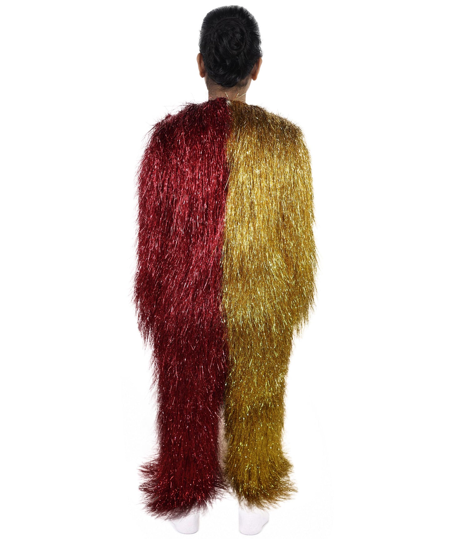 HPO Teen Extreme Hairy Two Part Costume Bundle & Mask Set - Full-Body Hair Suit Extra-Long Costume Wig for Halloween, Cosplay & Parties - Multiple Color Options