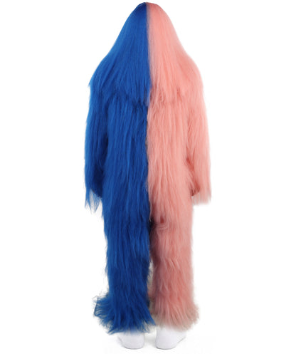 HPO  Extreme Hairy Person Two Part Costume, Mask and Bundle Set - Full-Body Hair Suit Extra-Long Costume Wig for Halloween, Cosplay & Parties - Multiple Color Options