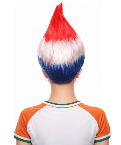 Women's  Flag Troll Wigs | Croatia | Patriotic Character Halloween Wigs | Premium Breathable Capless Cap