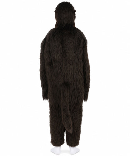 HPO Black and Grey Gorilla Costume with Mask | Long Synthetic Fibers Bundle