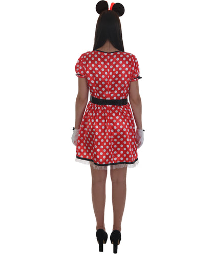 Women's Sassy Miss Mouse Costume | Red Halloween Costume