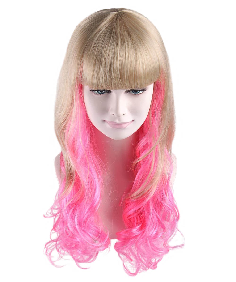 Princess Jessie Womens Wig | Blond Pink Halloween Wig | Premium Breathable Capless Cap