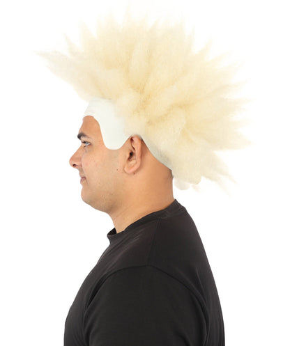 Men's Spiky Clown Theatrical Wig | Multicolor Options | Create of synthetic fiber, massive spiky volume, integrated forehead piece | Party, Halloween, theater, drag, performance, costume events