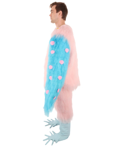 HPO Uuisex Full-Body Plush Pink Flamingo Bird Costume Set with Oversized Mask & Full Suit| Perfect for Halloween| Flame-retardant Synthetic Fabric