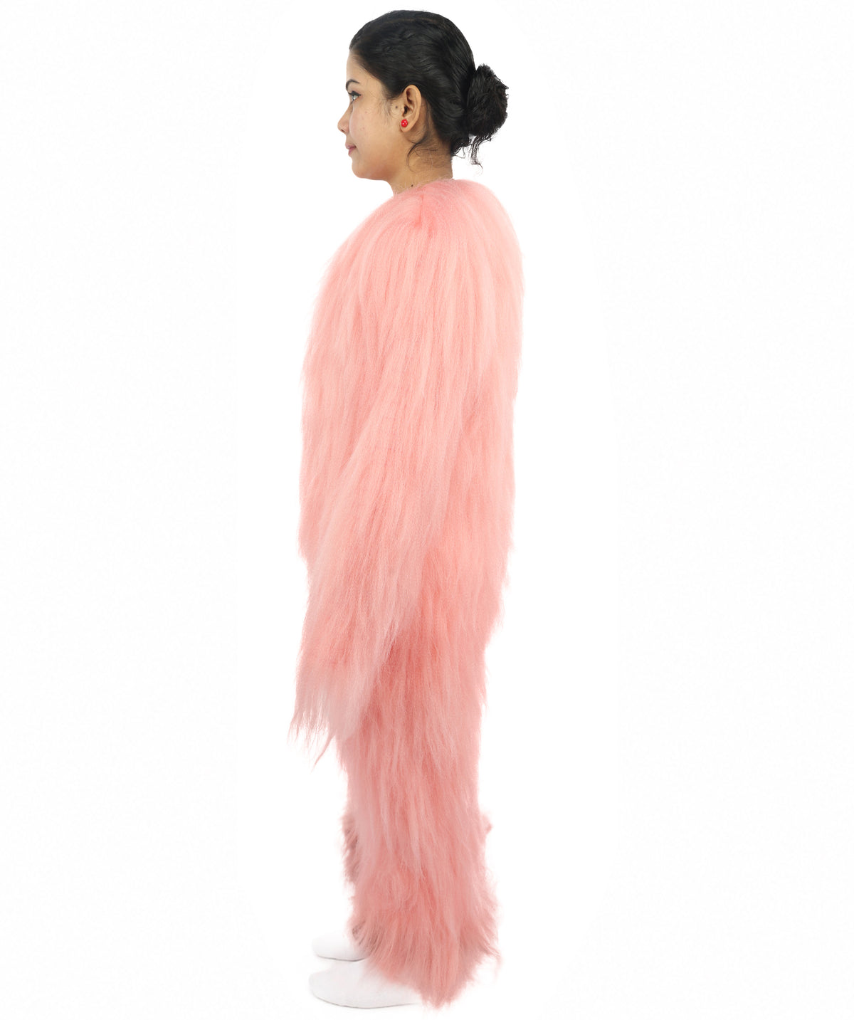 HPO Teen Extreme Hairy Person Costume Bundle & Mask Set - Full-Body Hair Suit Extra-Long Costume Wig for Halloween, Cosplay & Parties - Multiple Color Options