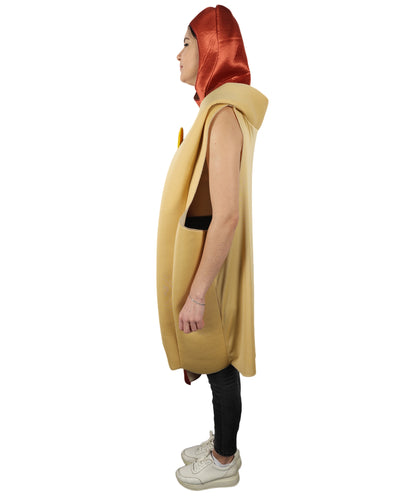 HPO Women Realistic and Comfortable Fast Food-Inspired Hot Dog Costume| Suitable for Halloween | Flame-retardant Synthetic Fabric