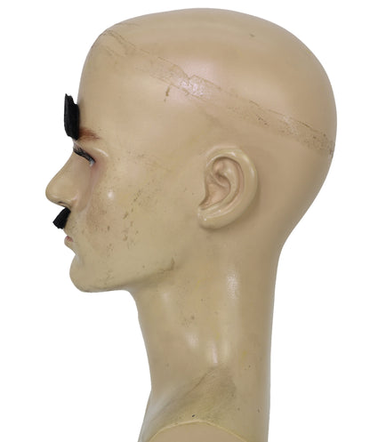 HPO Men's Silent Movie Star Mustache & Eyebrows Set | Classic Mustache and Eyebrow Costume Accessory for Men | Halloween, Cosplay, Stage & Parties