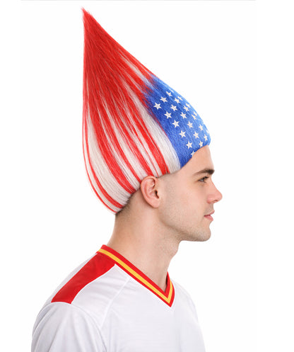 Unisex Flag Troll Wigs Collections | 16 Countries Wig | Sports Wigs | Premium Breathable Capless Cap