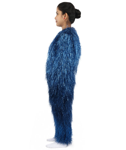 HPO Teen Extreme Hairy Two Part Costume Bundle & Mask Set - Full-Body Hair Suit Extra-Long Costume Wig for Halloween, Cosplay & Parties - Multiple Color Options