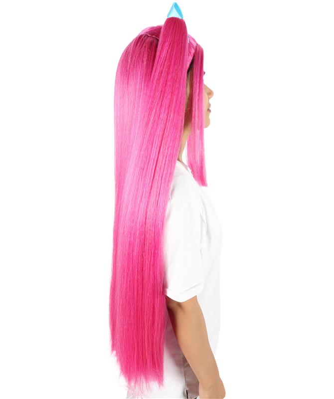 HPO Adult/Teen Women's K-pop Demon Hunters Wig Long Straight Multiple color Wig | Halloween Wig | Futuristic Pop Star Warrior Look