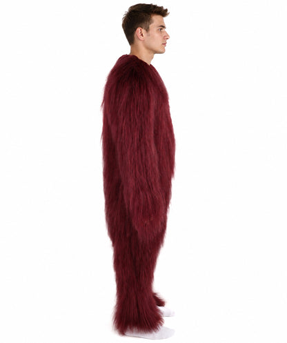 HPO Unisex Extreme Hairy Person Costume, Mask and Bundle - Full-Body Hair Suit Extra-Long Ash Brown Costume Wig for Halloween, Cosplay & Parties