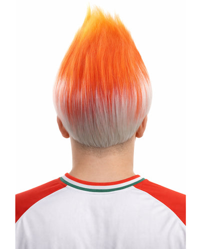 Unisex Adult & Kids Wig | Trolls Orange & White Wig | Premium Breathable Capless Cap