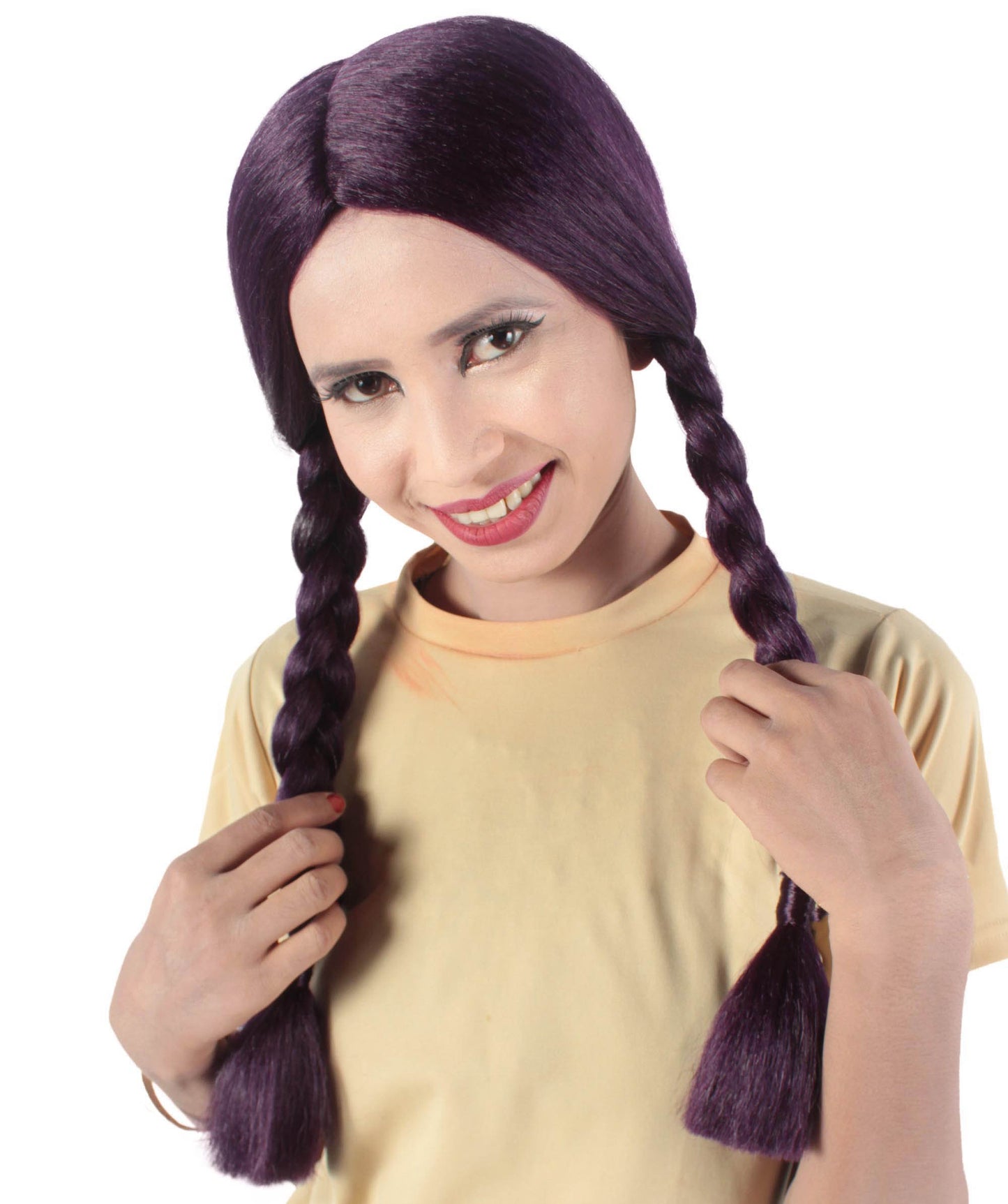 HPO Women's  Braided Gothic Wig | Multiple Color Collections TV Movie Wigs | Premium Breathable Capless Cap