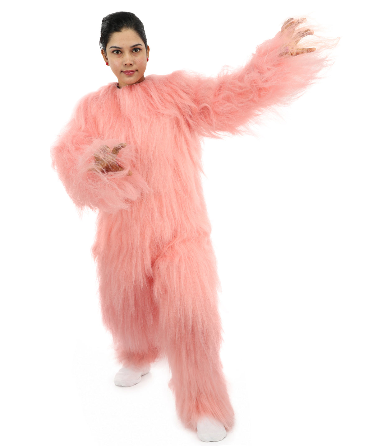 HPO Teen Extreme Hairy Person Costume Bundle & Mask Set - Full-Body Hair Suit Extra-Long Costume Wig for Halloween, Cosplay & Parties - Multiple Color Options