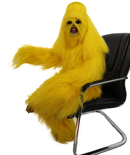 HPO Teen Extreme Hairy Person Costume Bundle & Mask Set - Full-Body Hair Suit Extra-Long Costume Wig for Halloween, Cosplay & Parties - Multiple Color Options