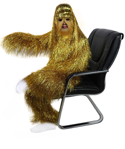 HPO Unisex Teen Extreme Tinsel Hairy Person Costume Bundle & Mask Set - Full-Body Tinsel Hair Suit Extra-Long Costume Wig for Halloween, Cosplay & Parties - Multiple Color Options