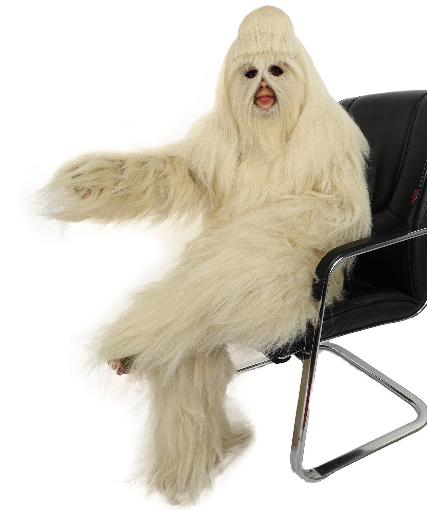 HPO Teen Extreme Hairy Person Costume Bundle & Mask Set - Full-Body Hair Suit Extra-Long Costume Wig for Halloween, Cosplay & Parties - Multiple Color Options