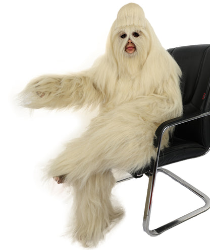 HPO Teen Extreme Hairy Person Costume Bundle & Mask Set - Full-Body Hair Suit Extra-Long Costume Wig for Halloween, Cosplay & Parties - Multiple Color Options