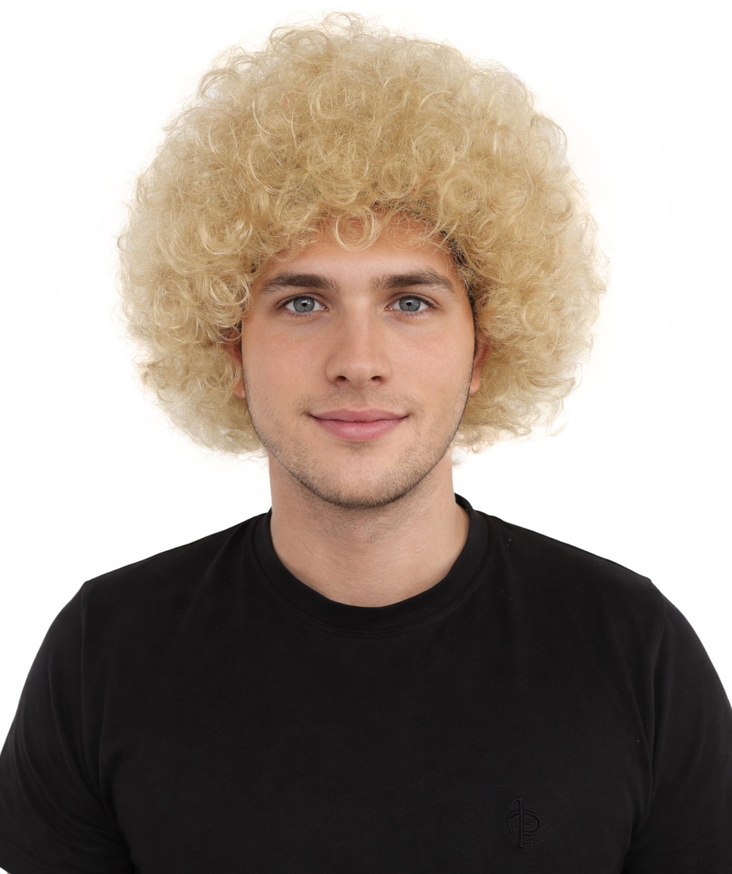 HPO Men's Soft Curly Afro Wig with Multiple Color Options | Flame-Retardant Synthetic Fiber | Perfect for Halloween, Cosplay and Themed Parties