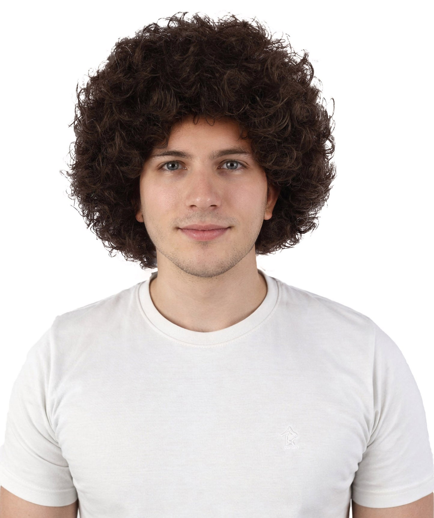 HPO Men's Soft Curly Afro Wig with Multiple Color Options | Flame-Retardant Synthetic Fiber | Perfect for Halloween, Cosplay and Themed Parties