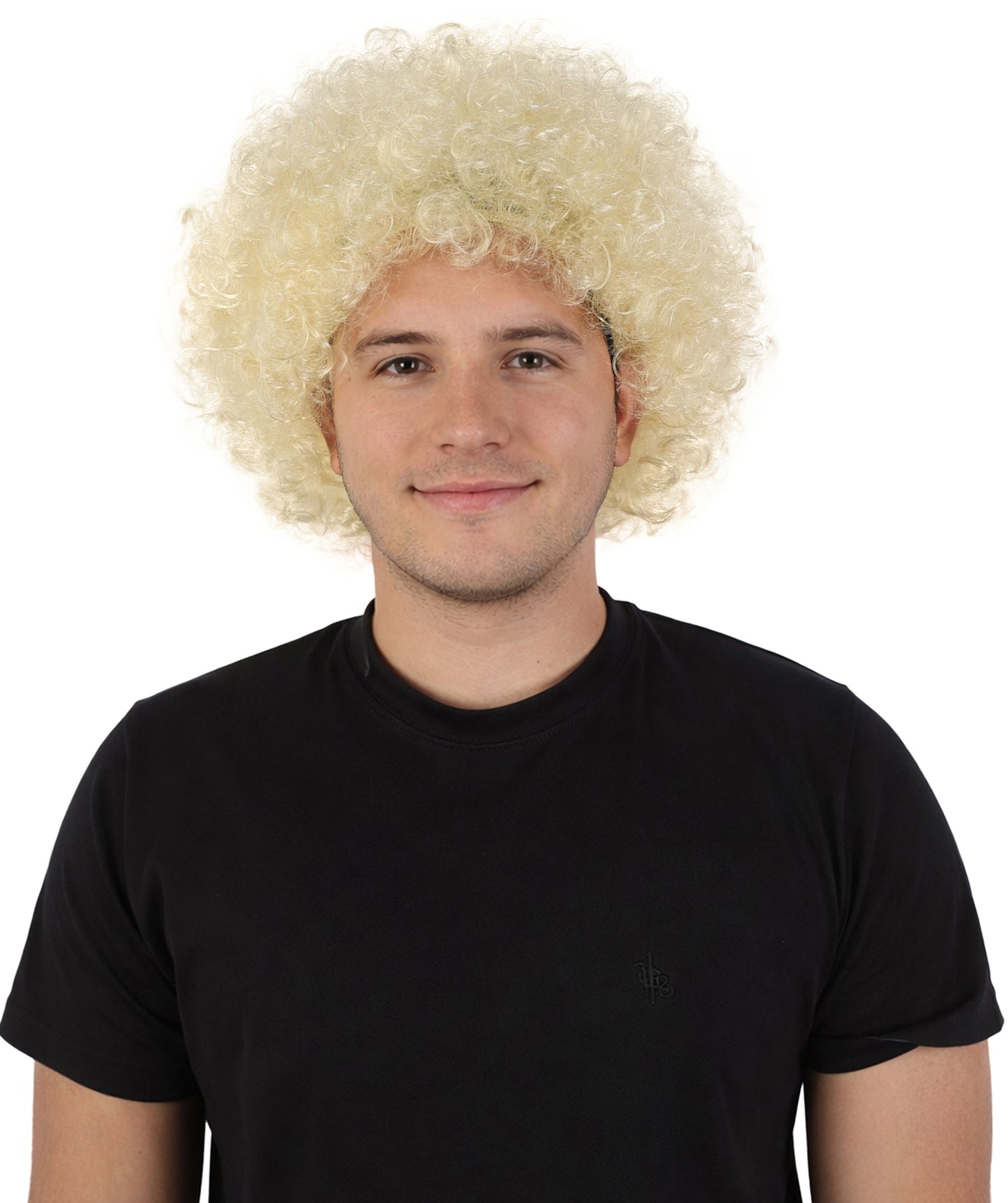 HPO Men's Multi-Color Options Curly Clown Wig | Flame-Retardant Synthetic Fiber and Standard Cap | Ideal for Parties, Cosplay, and Themed Events