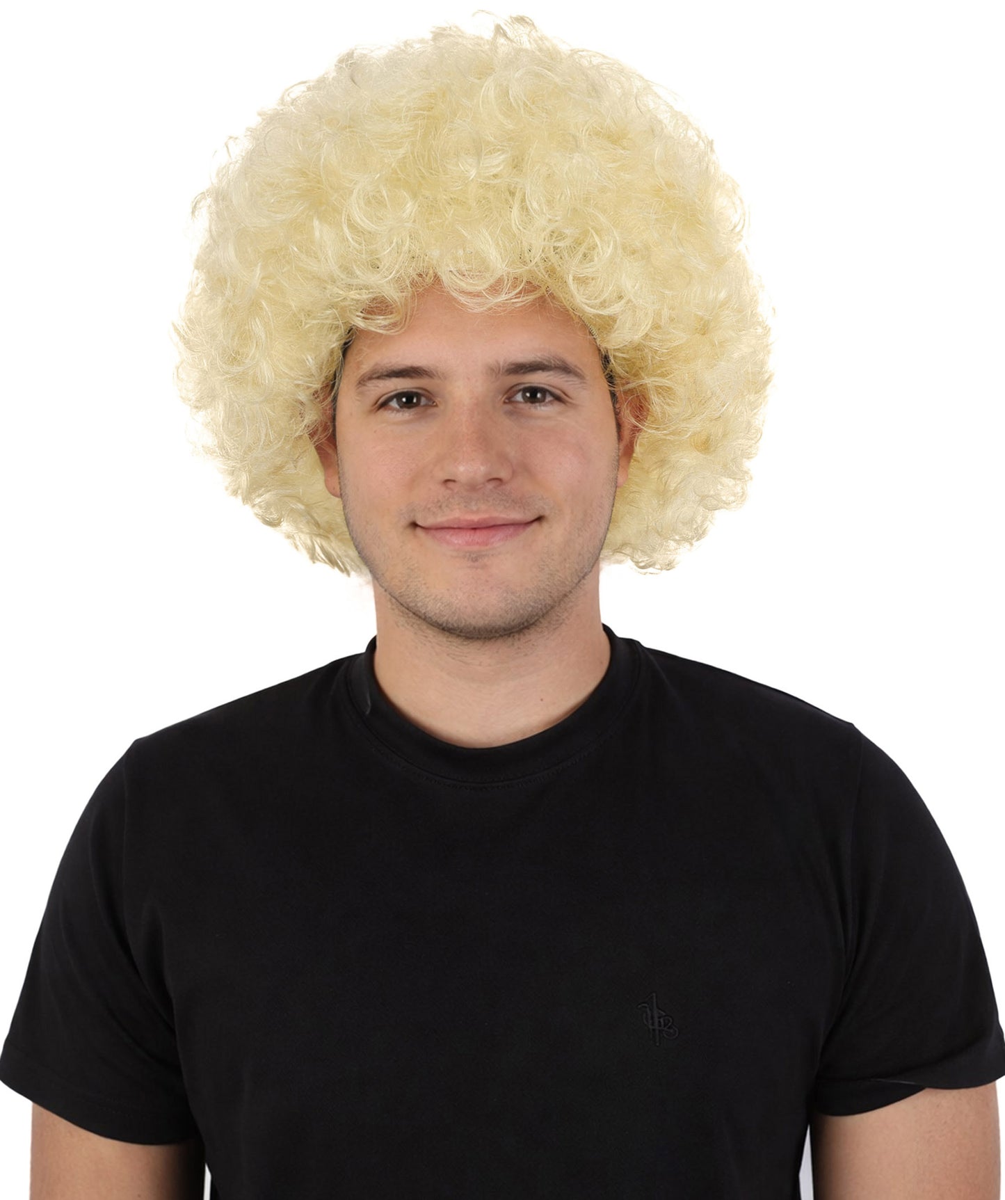HPO Men's Soft Curly Afro Wig with Multiple Color Options | Flame-Retardant Synthetic Fiber | Perfect for Halloween, Cosplay and Themed Parties
