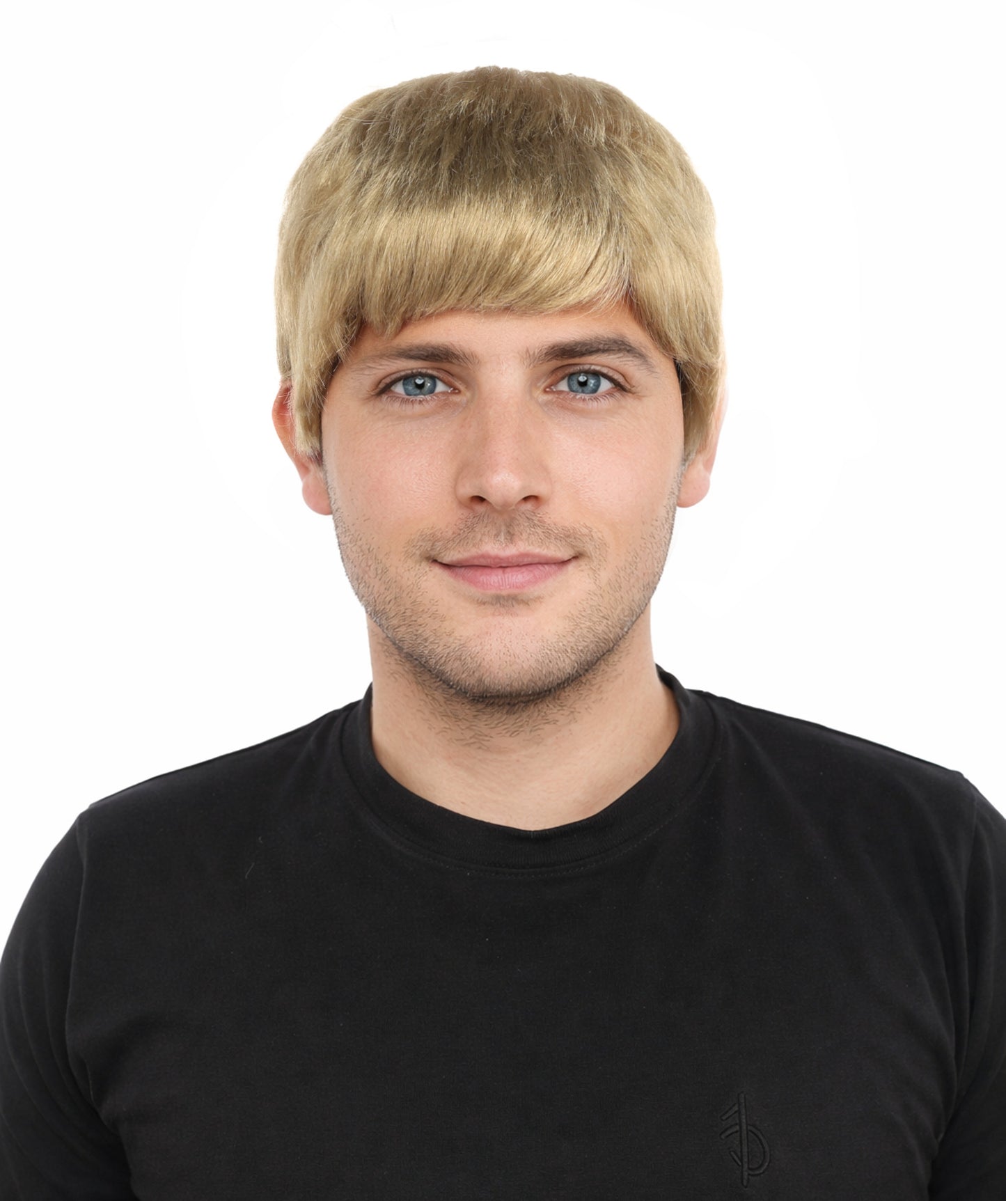 HPO Britpop Musician Mens Wig | 9 Inch Sandy Ash Blonde Short Crop | Party Halloween Cosplay Theater 90s Rockstar Costume Events
