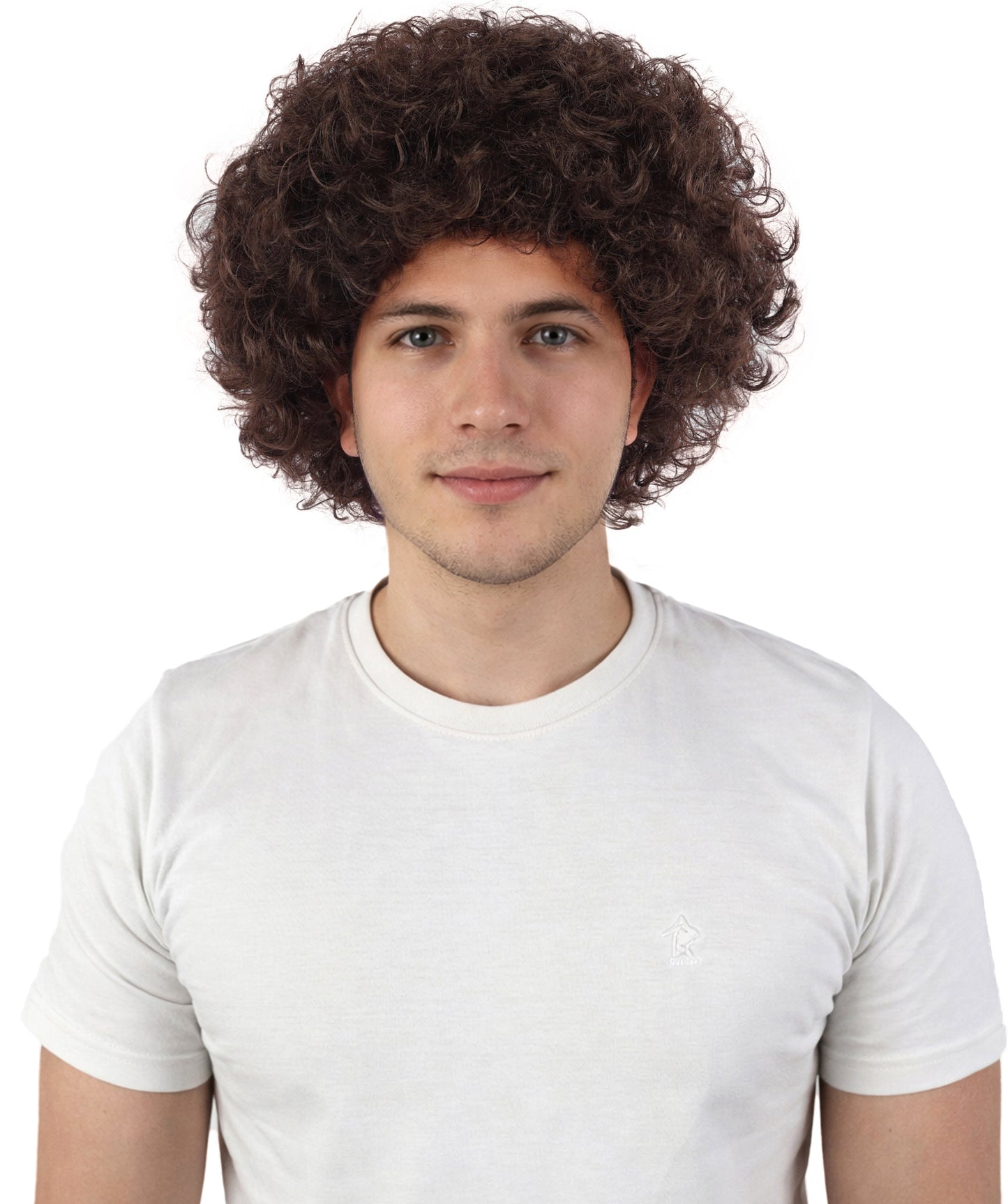 HPO Men's Soft Curly Afro Wig with Multiple Color Options | Flame-Retardant Synthetic Fiber | Perfect for Halloween, Cosplay and Themed Parties