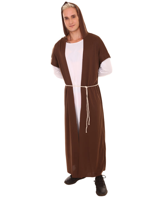 HPO Men's Joseph Religious Costume |  Brown and White Color | Made of Synthetic Fabric