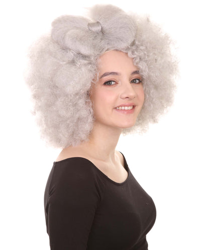 HPO Women's Jumbo Afro Small Bow Wigs Collections | Super Size Halloween Wigs | Premium Breathable Capless Cap