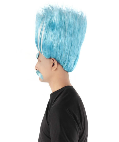 Troll King Wig | Striped Square Wig | Premium Halloween Wig | Multiple Color Collection