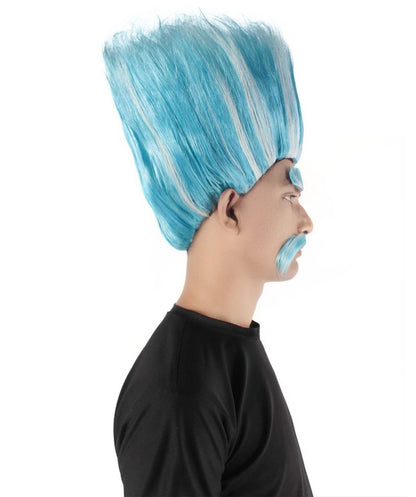 Troll King Wig | Striped Square Wig | Premium Halloween Wig | Multiple Color Collection