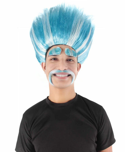 Troll King Wig | Striped Square Wig | Premium Halloween Wig | Multiple Color Collection