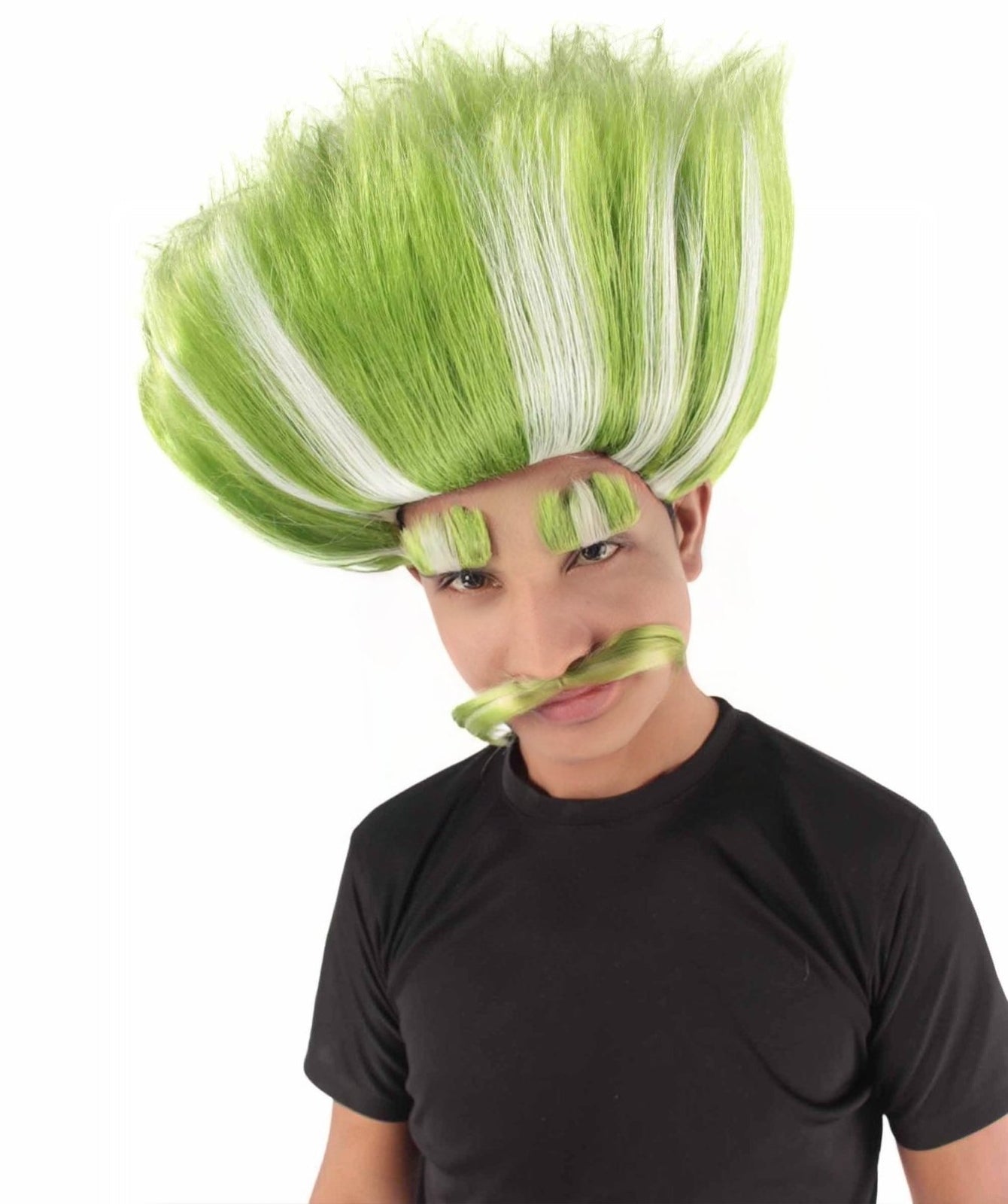 Troll King Wig | Striped Square Wig | Premium Halloween Wig | Multiple Color Collection