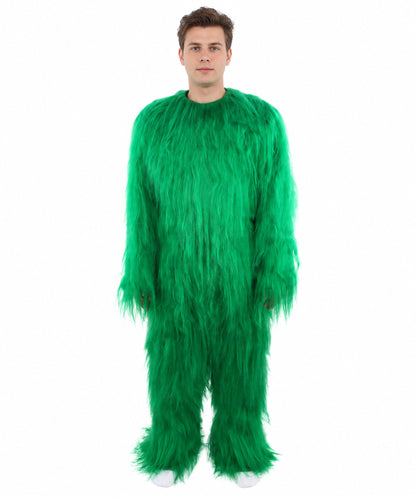 HPO Unisex Extreme Hairy Person Costume, Mask and Bundle - Full-Body Hair Suit Extra-Long Ash Brown Costume Wig for Halloween, Cosplay & Parties