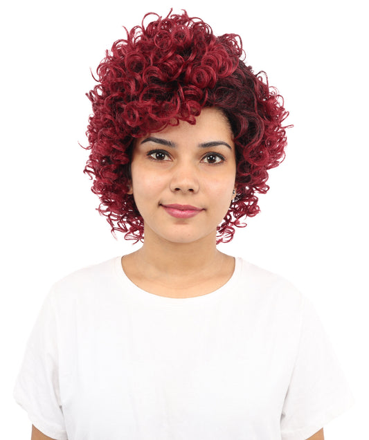 HPO Women's Burgundy Rod Set Wig | Salon Styling Hair Set Natural | Durable, Flexible Rods for Curling, Twisting & Protective Hairstyles
