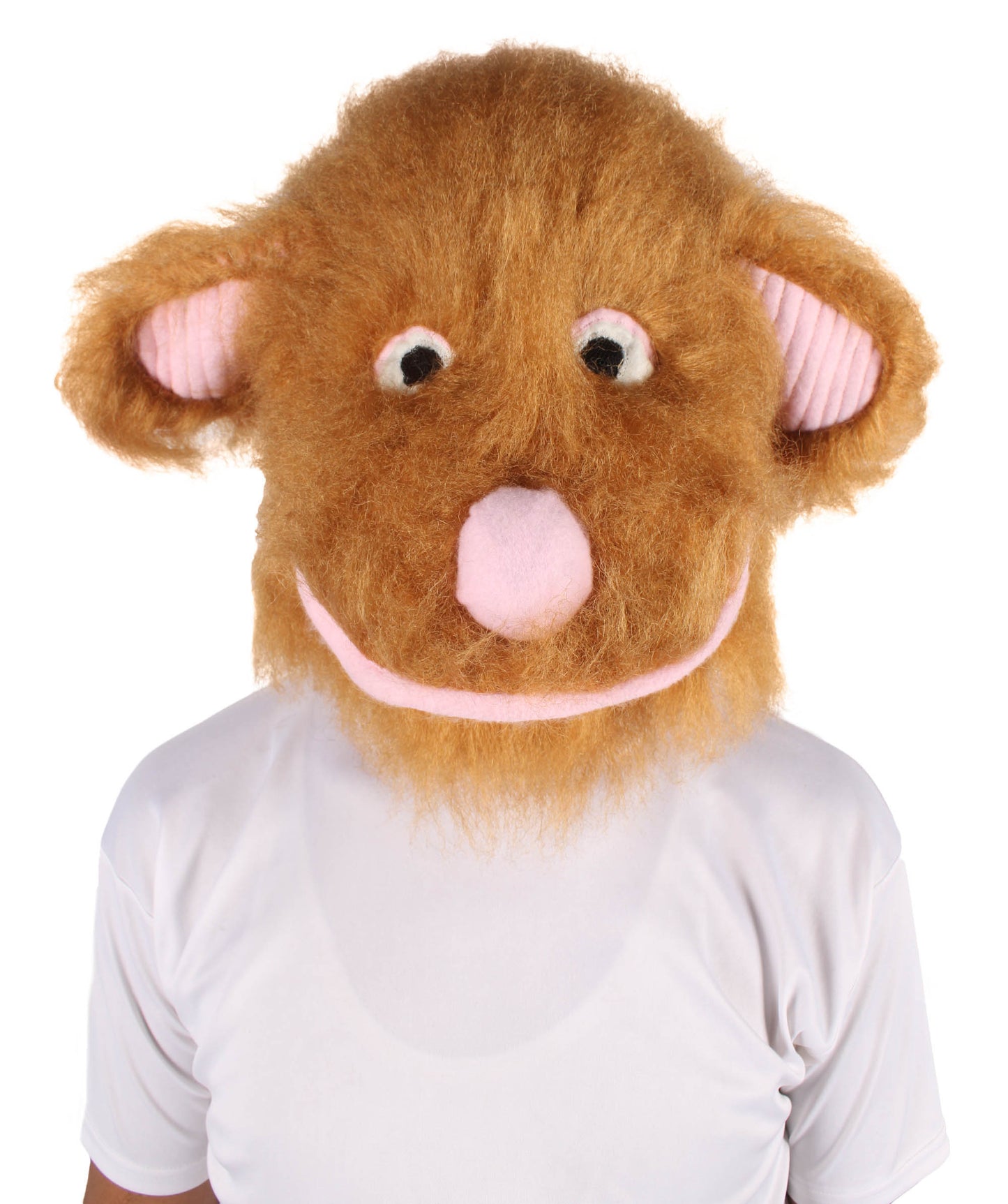 HPO Unisex Furry Brown Rat Mask | Best for Halloween | Flame-retardant Synthetic Fiber